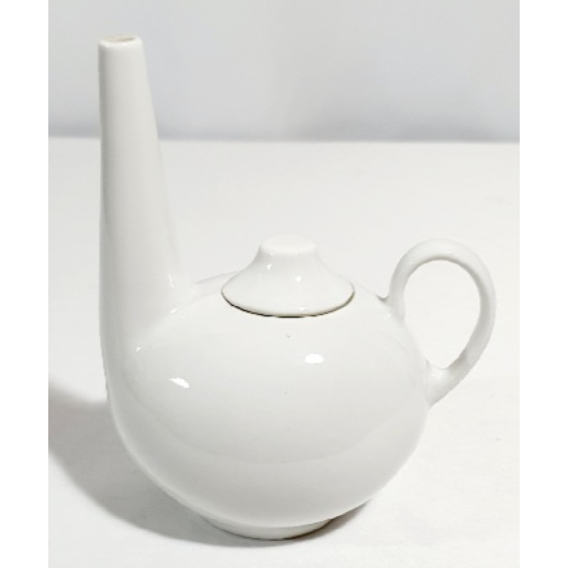 Keramiek wit olielampje, gemerkt